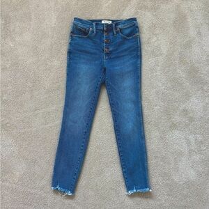 Madewell 10” High Rise Skinny Jean Exposed Button Fly